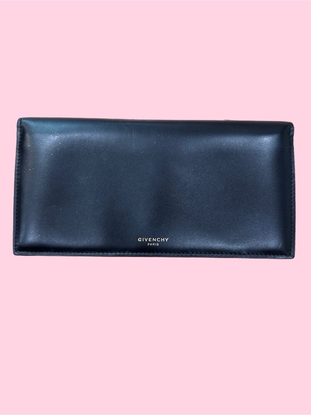 Givenchy Black Leather Long Card Holder Wallet